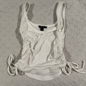 Forever 21 white scrunched tank